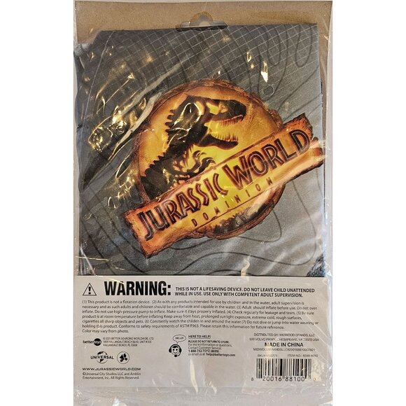 Jurassic World Dominion Inflatable Ring Pool Float Tube Ages 5+ - Picture 2 of 2